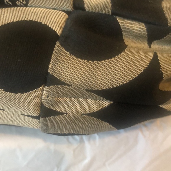 Coach poppy large 3 compartments purple satin interior black & silver good condi - Picture 10 of 12